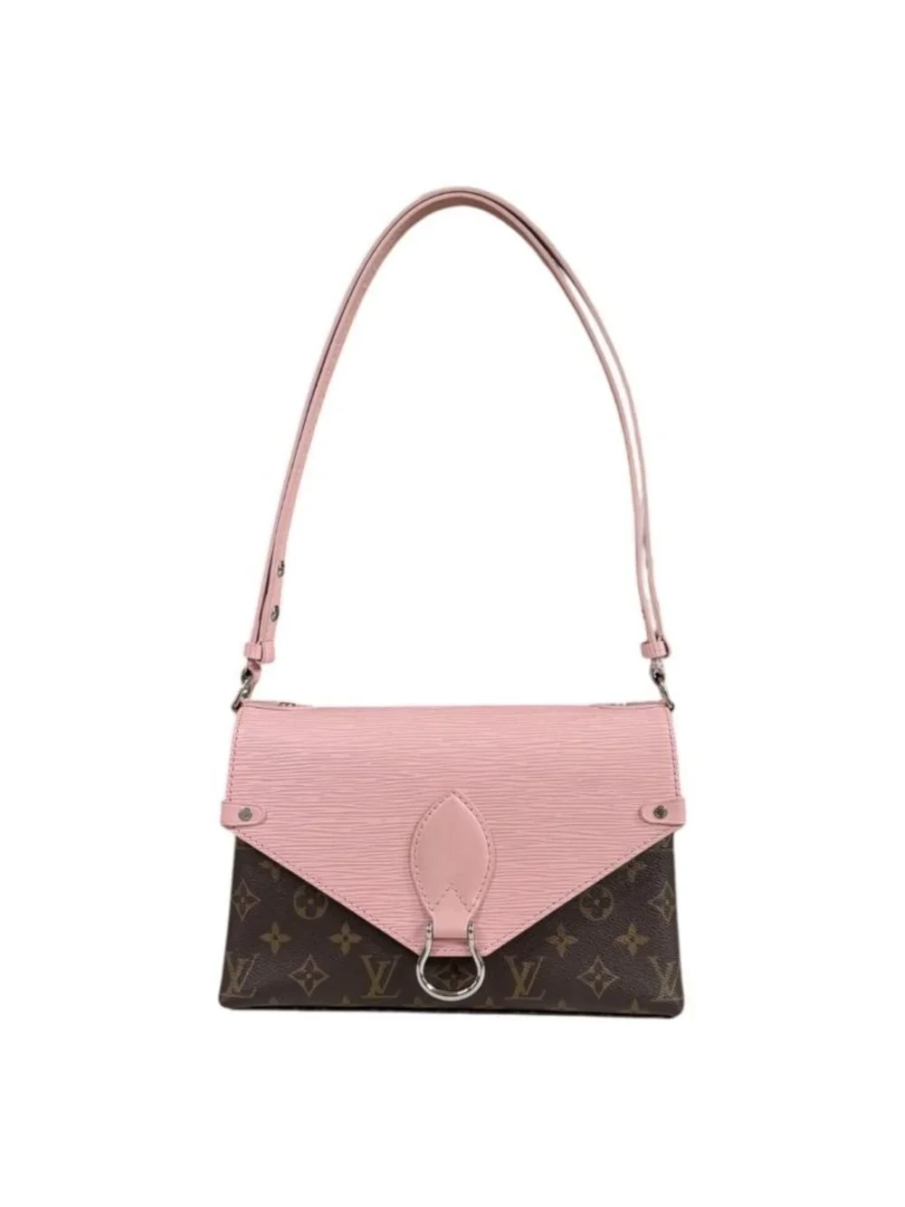Louis Vuitton Saint Michel Monogram Shoulder Bag Canvas Brown Vintage